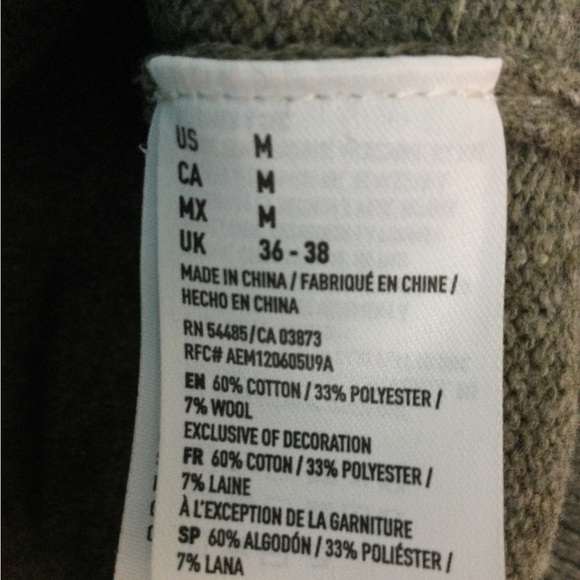 American Eagle Outfitters M Medium 38 - 40 Sweater Light Brown Crewneck Wool NEW - Picture 8 of 8